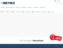 Tablet Screenshot of meyra.de